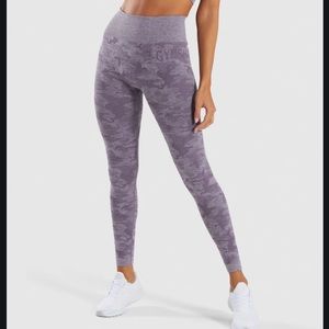Gymshark Camo Seamless Leggings Lavender Gray